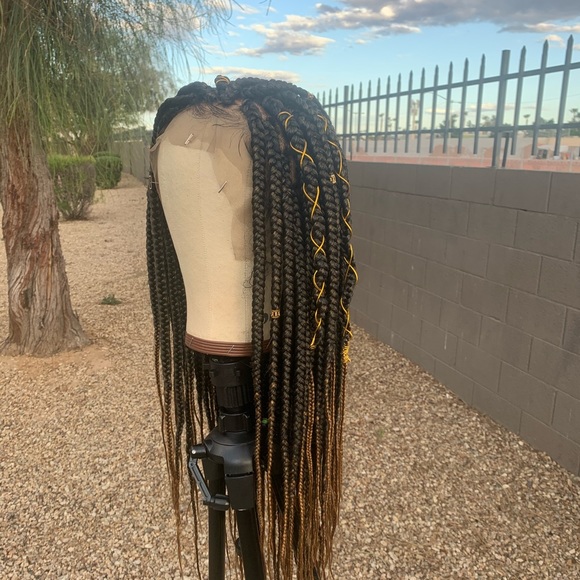 26” Braided Full Lace Wig Box Braids - Picture 6 of 7